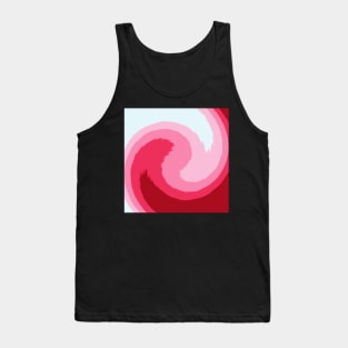 Swirl of Crystal Lines Of Reds & Blue Tank Top